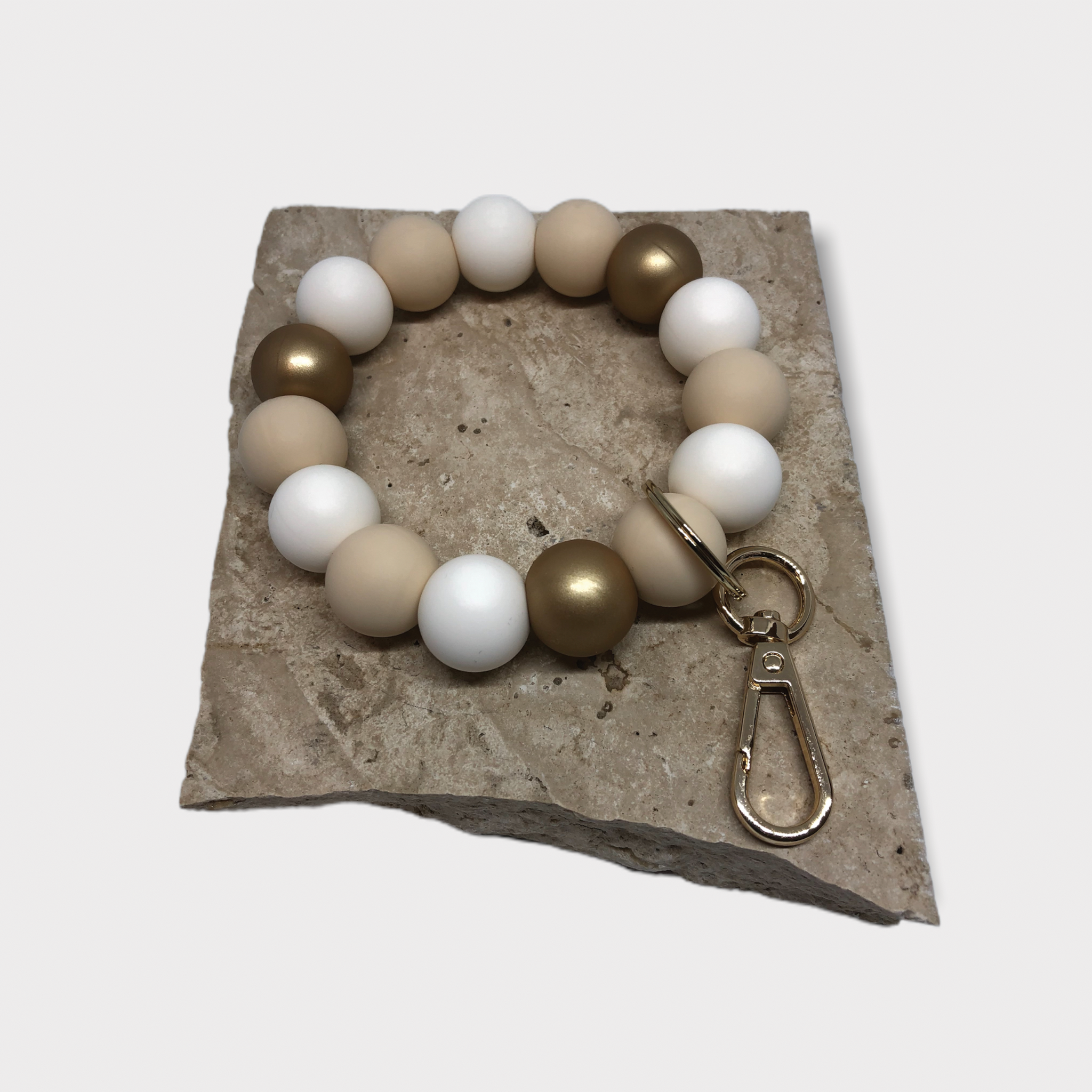 Gold and Neutral Wristlet