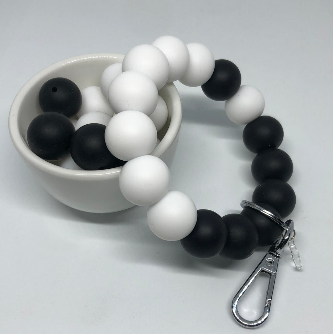 Black and White Wristlet