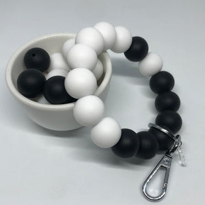 Black and White Wristlet