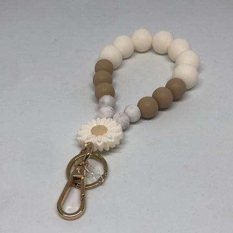 Teardrop shaped Wristlet in neutral colours