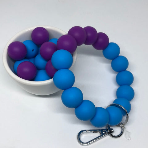 Skye Blue and Purple Wristlet